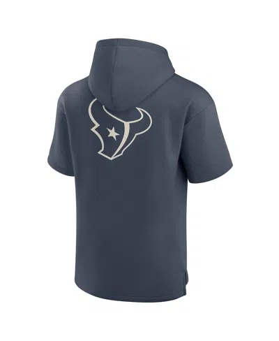 Fanatics Men's Navy Houston Texans Elements Future Ground Lettering Short Sleeve Pullover Hoodie In Blue