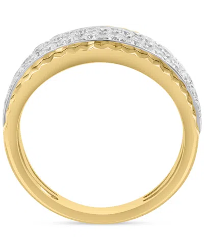 Effy Collection Effy Diamond Double Row Ridged Band (3/8 Ct. T.w.) In 14k Gold In Gold