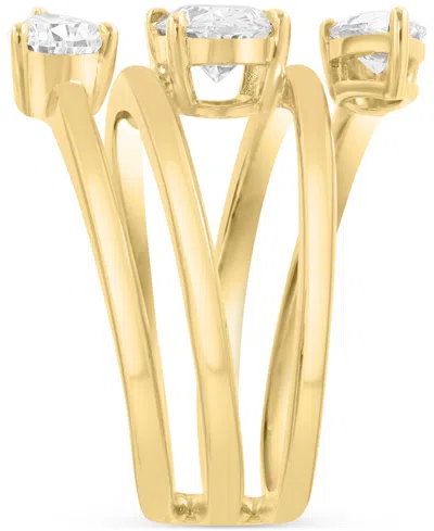 Effy Collection Effy Lab Grown Diamond Mixed Cut Coil Ring (2 Ct. T.w.) In 14k Gold In Gold