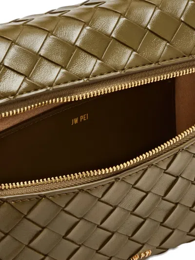 Jw Pei Woven Top-handle Satchel In Green