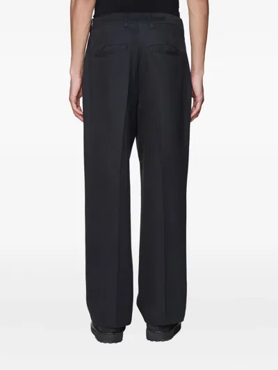 Our Legacy Centre-fold Twill Trousers In Black