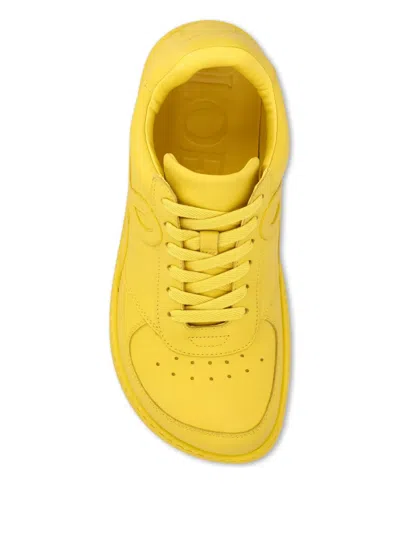 Loewe Men Jambo Leather Sneakers In Yellow