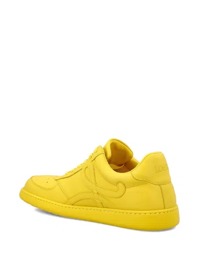 Loewe Men Jambo Leather Sneakers In Yellow