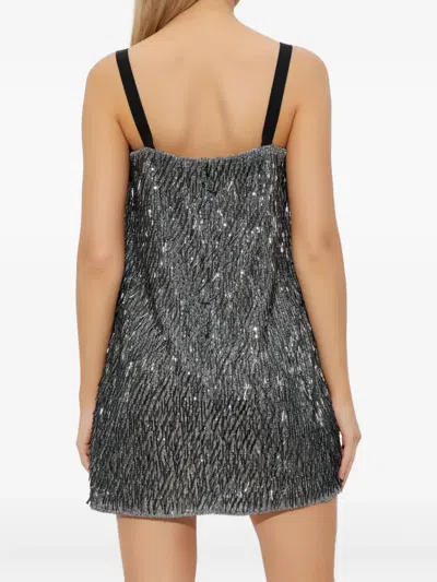 Dolce & Gabbana Sequined Mini Dress In Gray