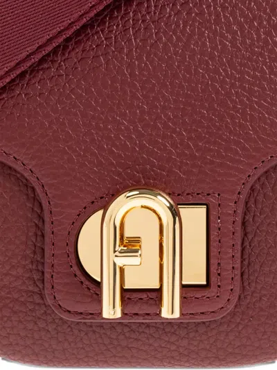 Furla Mini Lotus Shoulder Bag In Burgundy