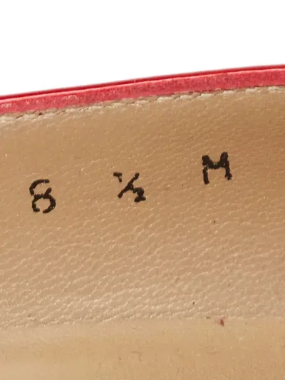 Pre-owned Stuart Weitzman 100mm Pointed-toe Patent-leather Pumps In Red