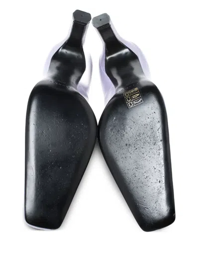 Pre-owned Casadei Vintage Leather Square-toe Pumps In Purple