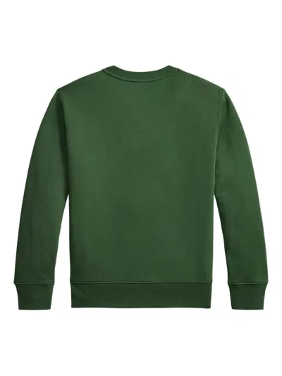 Polo Ralph Lauren Kids Long Sleeve Fleece Sweat In Green