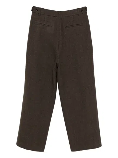 Amomento Pleated Trousers In Brown