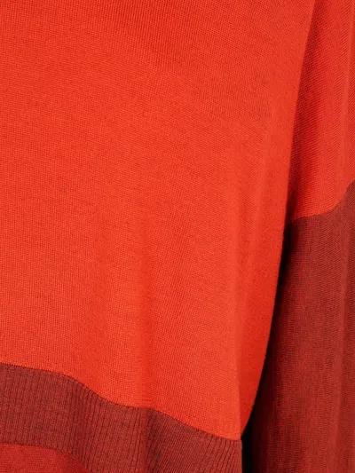 Pierantonio Gaspari Colour Block Roll-neck Knitwear In Orange