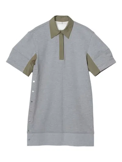 3.1 Phillip Lim Polo-collar Short-sleeve Mini Dress In Gray