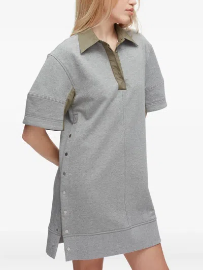 3.1 Phillip Lim Polo-collar Short-sleeve Mini Dress In Gray