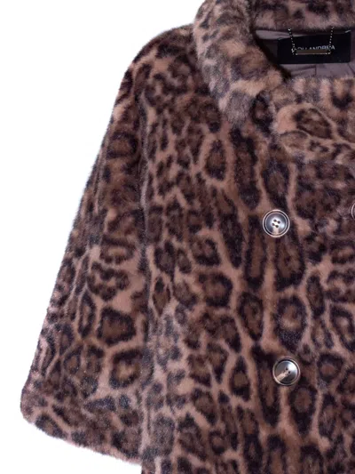 Lou Andrea Double-breasted Jacket In Animal Print