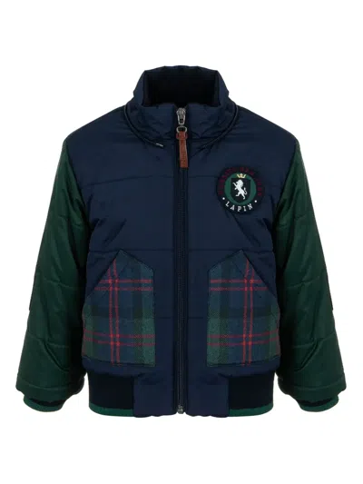 Lapin House Logo Patch Zipped Jacket In Black