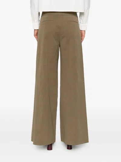 Uli Schneider Belted Wide-leg Trousers In Brown