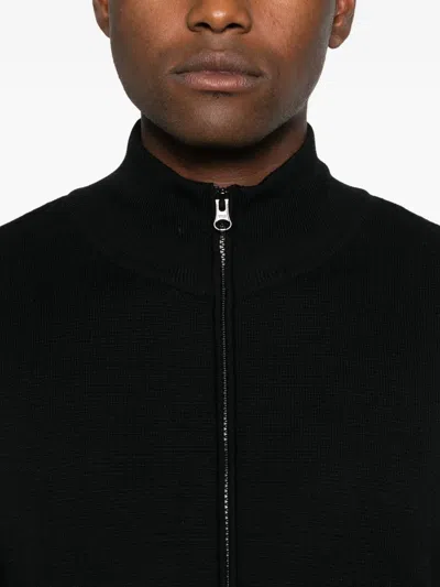 C.p. Company Knitwear Cardigan In Re Wool Clothing In Black