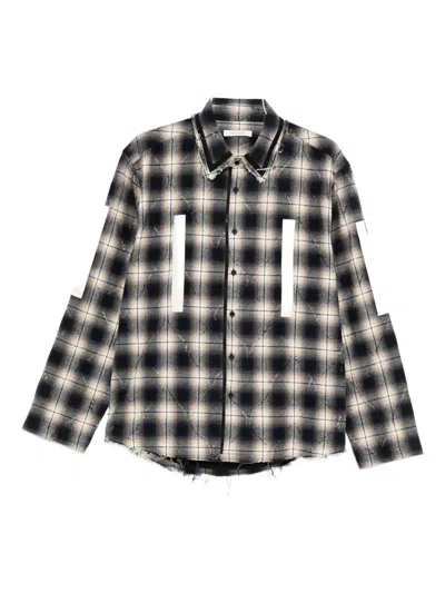 Craig Green Checkered Shirt In Black