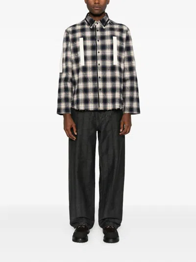 Craig Green Checkered Shirt In Black
