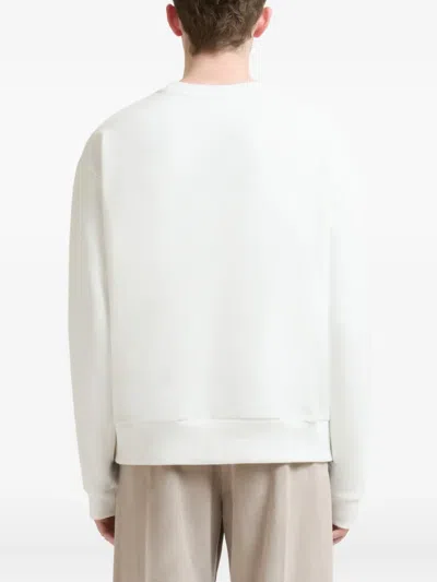 Marni Cartoon-logo Cotton Sweater In White