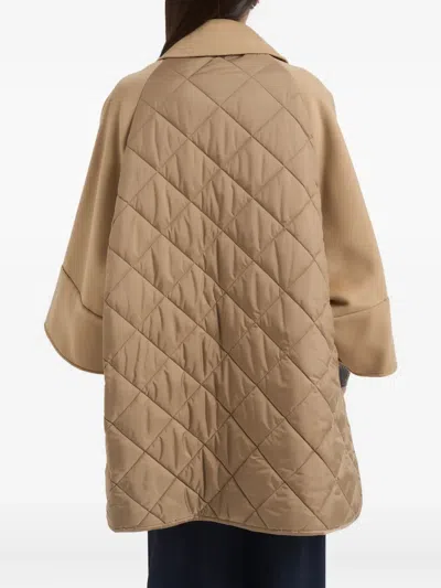 Weekend Max Mara Rufo Single-breasted Wool Coat In Brown
