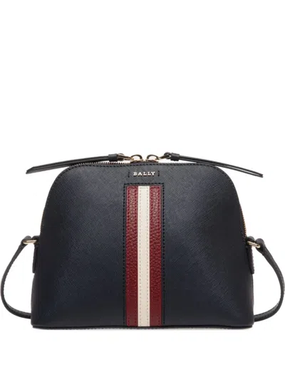 Bally Semele Leather Stripe-detail Shoulder Bag In Blue