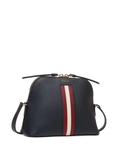 Bally Semele Leather Stripe-detail Shoulder Bag In Blue