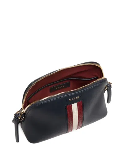 Bally Semele Leather Stripe-detail Shoulder Bag In Blue