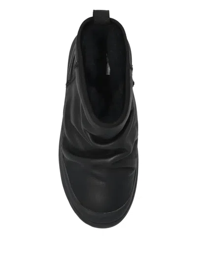 Ugg Heritage Utility Ankle Boots In Black Leather In Black