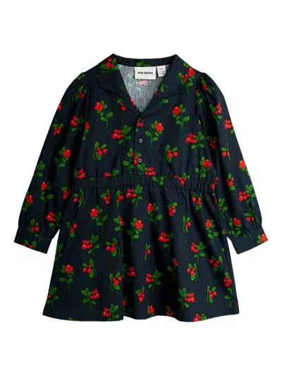 Mini Rodini Buttoned Floral Dress In Multi