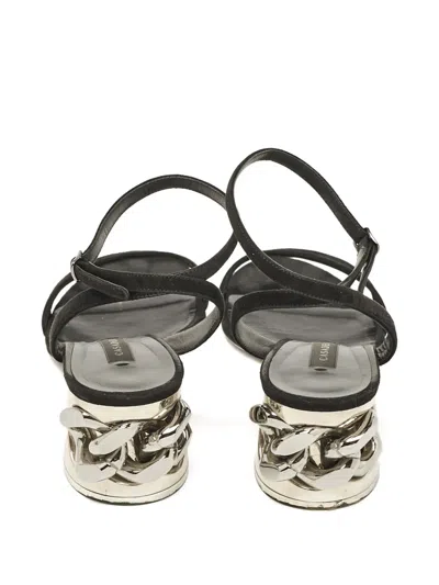 Pre-owned Casadei Vintage Leather Heeled Sandals In Black