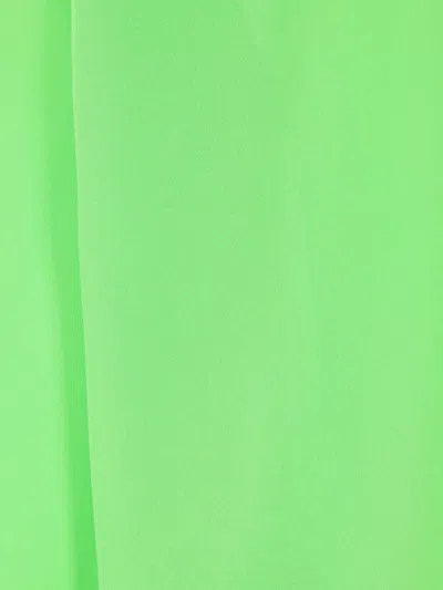 Tom Ford Keyhole Cutout Washed Silk Georgette Top In Green