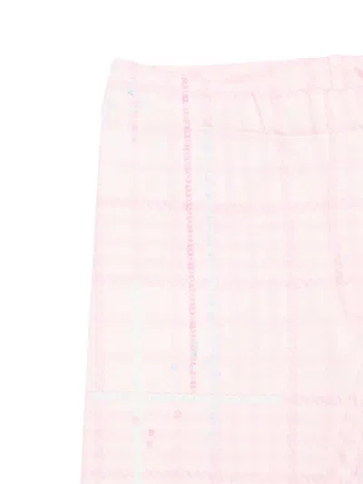 Lapin House Sequin-embellished Check Tracksuit Set In Pink