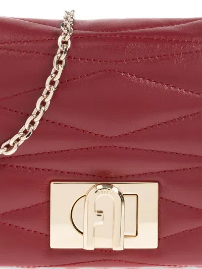 Furla Quilted Chain Mini Bag In Red