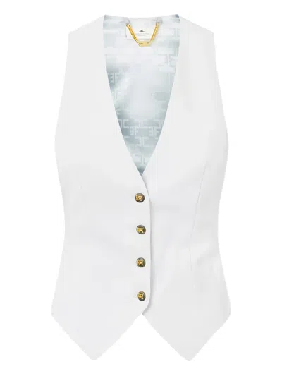 Elisabetta Franchi Button-fastening Waistcoat In White