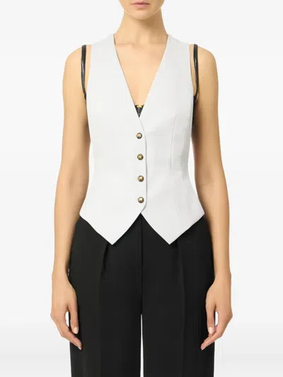 Elisabetta Franchi Button-fastening Waistcoat In White