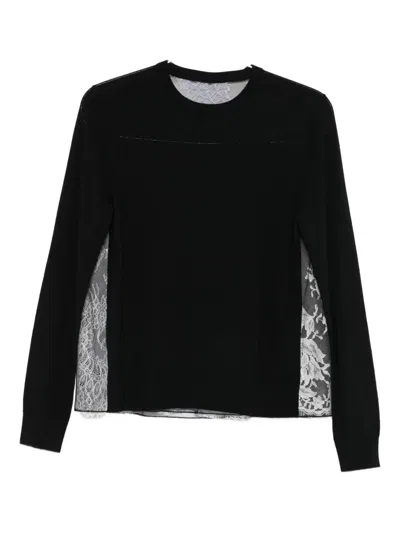 Quetsche Lace-panel Jumper In Black