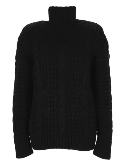 Moncler X Ee72 By Edward Enninful Virgin Wool Sweater In Black