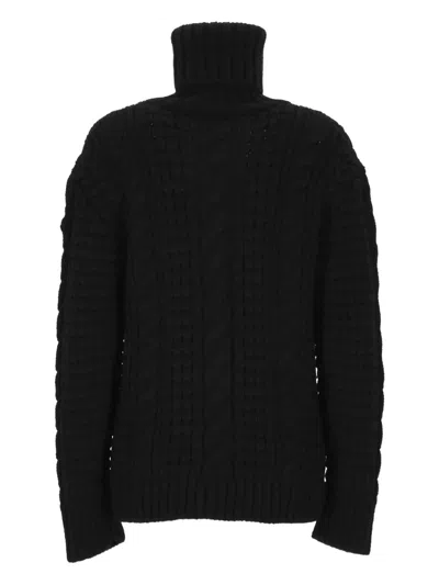 Moncler X Ee72 By Edward Enninful Virgin Wool Sweater In Black