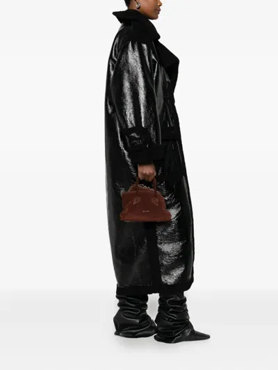 Attico Medium La Passeggiata Suede Tote Bag In Brown