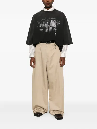 Willy Chavarria Washed Black Welcome To New York T-shirt In Black