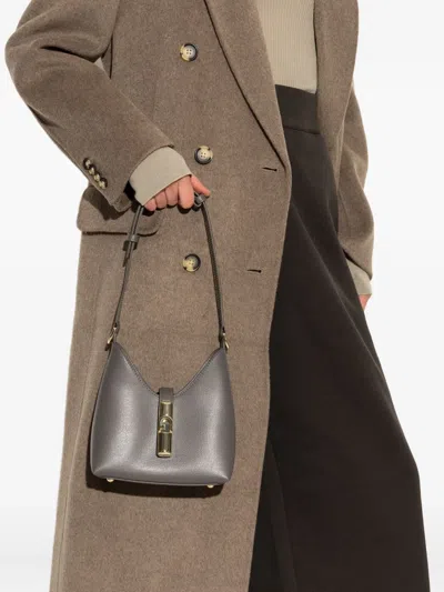 Furla Mini Iride Shoulder Bag In Gray