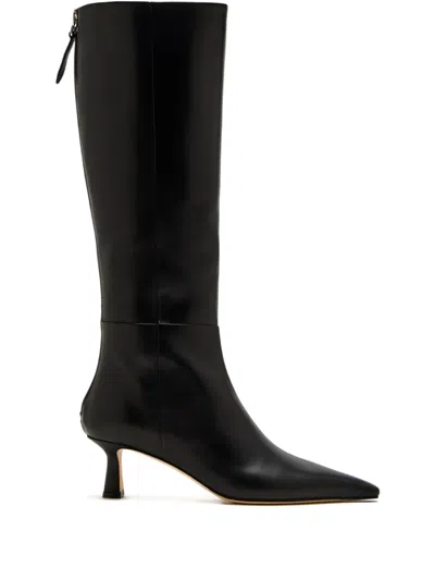 Aeyde 55mm Rhea Pointed Boots In Black
