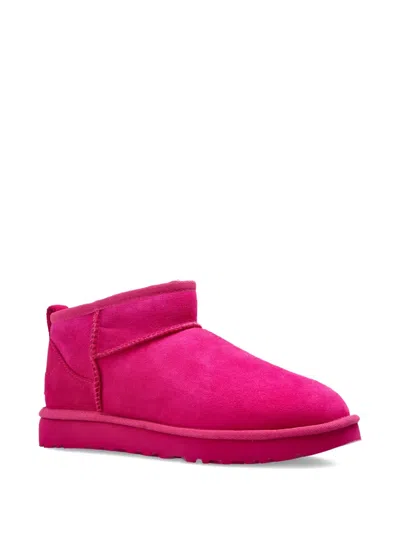 Ugg Classic Ultra Mini Suede Boots In Pink