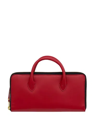 Comme Des Garçons Top-handle Zip Wallet In Red