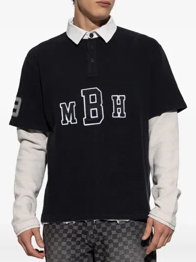 Misbhv Colorful Long-sleeve Polo Shirt In Black