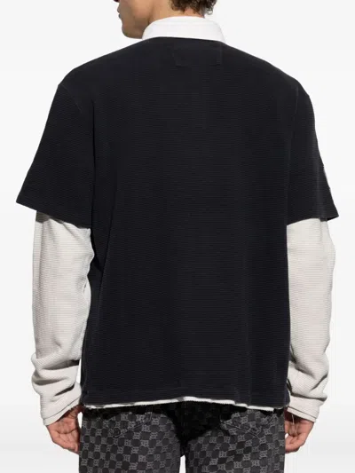 Misbhv Colorful Long-sleeve Polo Shirt In Black