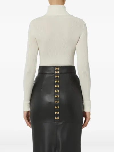 Elisabetta Franchi Turtleneck Sweater In White