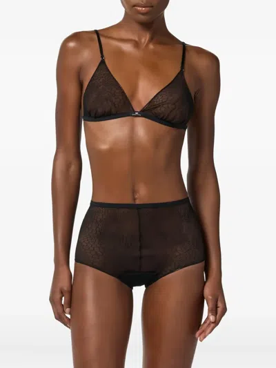 Elisabetta Franchi Jacquard Lingerie In Black