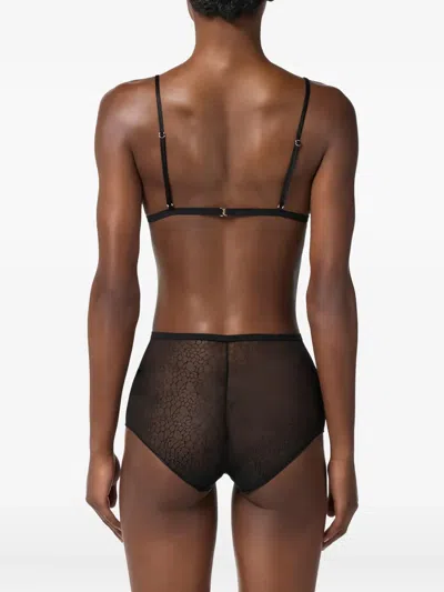 Elisabetta Franchi Jacquard Lingerie In Black