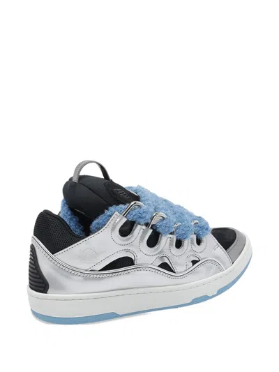 Lanvin Men Curb Sneakers In Gray